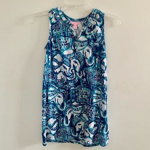 Girls Lilly Pulitzer Blue Elephant Dress